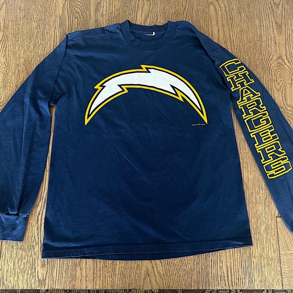Vintage 1997 San Diego Chargers Long Sleeve NFL Shirt Navy Blue XL Streetwear